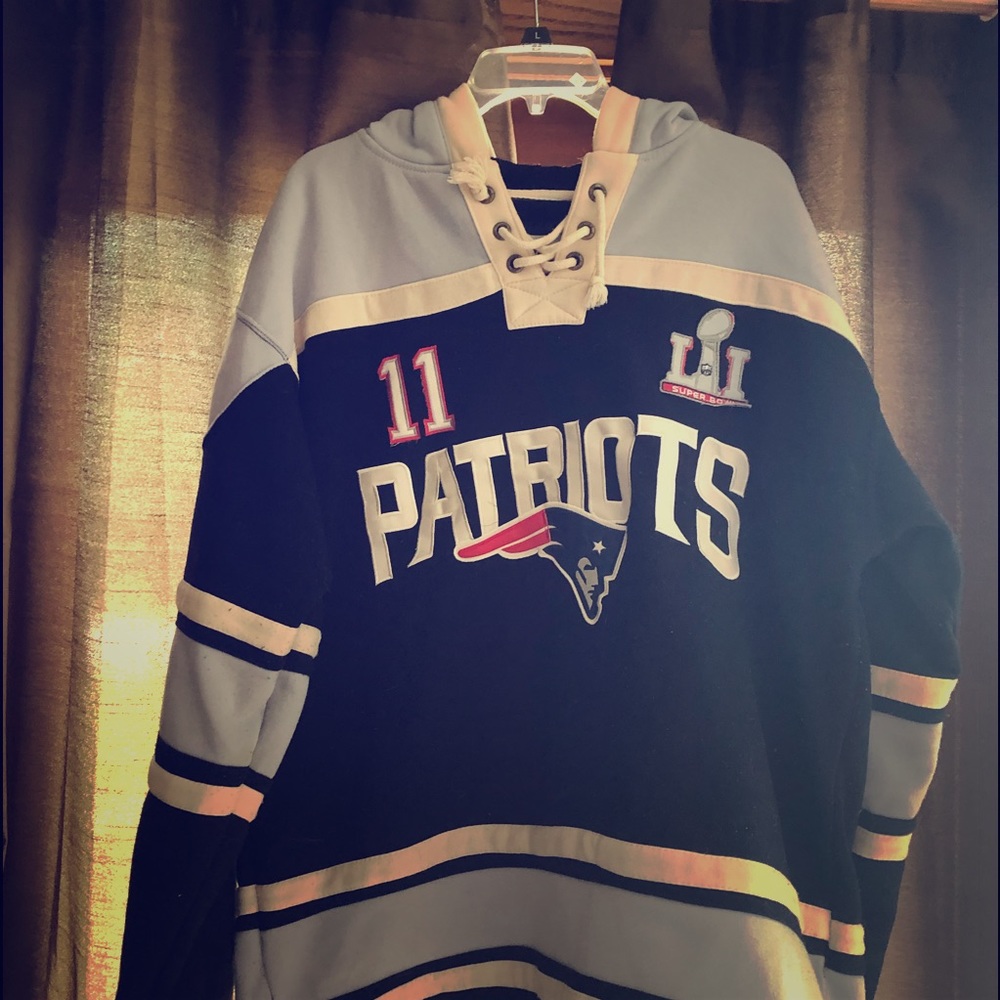Unisex Patriots Super Bowl Hockey hoodie 3x